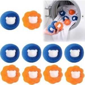 10 Pcs Box-Packed Pet Hair Remover for Laundry, Laundry Pet Hair Catcher, Washing Machine Hair Catcher, Washing Balls Dryer Balls for Clothing Dog Cat Pet Fur Remover(Orange+Blue) 10 Pcs Box-Packed Pet Hair Remover for Laundry, Laundry Pet Hair Catcher, Washing Machine Hair Catcher, Washing Balls Dryer Balls for Clothing Dog Cat Pet Fur Remover(Orange+Blue)
