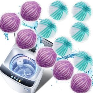 12 Pcs Pet Hair Remover for Laundry, Dryer Balls for Pet Hair, Cats Dogs Hair Remover Balls for Washing Machine, Reusable Laundry Pet Hair Catcher 12 Pcs Pet Hair Remover for Laundry, Dryer Balls for Pet Hair, Cats Dogs Hair Remover Balls for Washing Machine, Reusable Laundry Pet Hair Catcher