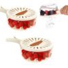 2Pcs Kitchen Colander with Strainer & Lid - Multi-Functional Fruit Washing Basket for Sink, Foldable Handle Drain Container for Berries Vegetables,Fridge Storage Container 2Pcs Kitchen Colander with Strainer & Lid - Multi-Functional Fruit Washing Basket for Sink, Foldable Handle Drain Container for Berries Vegetables,Fridge Storage Container