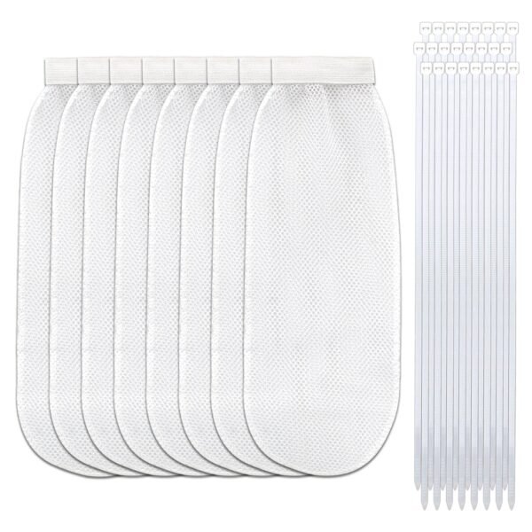 32-Piece Lint Trap and Cable Ties Set for Washing Machine, Includes 8 Nylon Mesh Lint Traps and 24 Cable Ties, Easy and Effective Lint Filtration (White) 32-Piece Lint Trap and Cable Ties Set for Washing Machine, Includes 8 Nylon Mesh Lint Traps and 24 Cable Ties, Easy and Effective Lint Filtration (White)