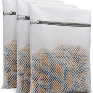 3Pcs Durable Honeycomb Mesh Laundry Bags for Delicates 12 x 16 Inches (3 Medium) 3Pcs Durable Honeycomb Mesh Laundry Bags for Delicates 12 x 16 Inches (3 Medium)