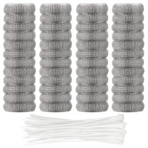 48 Pieces Lint Traps Washing Machine Stainless Steel Lint Snare Traps Laundry Mesh Washer Hose Filter with 48 Pcs Cable Tie 48 Pieces Lint Traps Washing Machine Stainless Steel Lint Snare Traps Laundry Mesh Washer Hose Filter with 48 Pcs Cable Tie