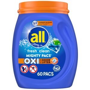 all Laundry Detergent Pacs, stainlifters, Fresh Clean Oxi plus Odor Lifter, 60 Count (packaging may vary) all Laundry Detergent Pacs, stainlifters, Fresh Clean Oxi plus Odor Lifter, 60 Count (packaging may vary)