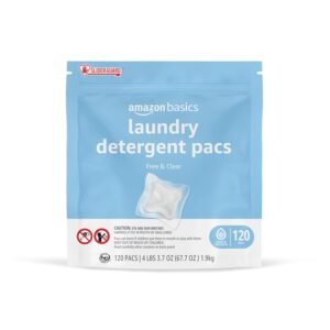 Amazon Basics Laundry Detergent Pacs, Hypoallergenic, Free & Clear, 120 Count (New Packaging) Amazon Basics Laundry Detergent Pacs, Hypoallergenic, Free & Clear, 120 Count (New Packaging)