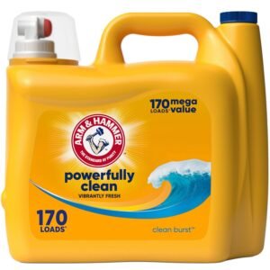 ARM & HAMMER Liquid Laundry Detergent, Clean Burst Fresh, 170 fl oz, 170 Loads ARM & HAMMER Liquid Laundry Detergent, Clean Burst Fresh, 170 fl oz, 170 Loads