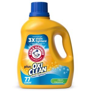 ARM & HAMMER Plus OxiClean Clean Meadow, 77 Loads Liquid Laundry Detergent, 100.5 fl oz ARM & HAMMER Plus OxiClean Clean Meadow, 77 Loads Liquid Laundry Detergent, 100.5 fl oz