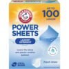 Arm & Hammer Power Sheets Laundry Detergent, Fresh Linen 50ct, up to 100 Small Loads (Packaging may vary) Arm & Hammer Power Sheets Laundry Detergent, Fresh Linen 50ct, up to 100 Small Loads (Packaging may vary)