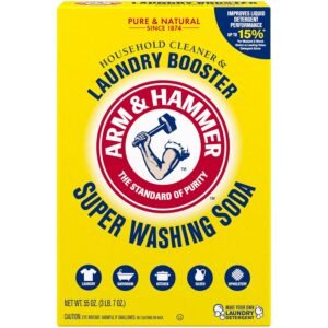 ARM & HAMMER Super Washing Soda Household Cleaner and Laundry Booster, 55 oz Box ARM & HAMMER Super Washing Soda Household Cleaner and Laundry Booster, 55 oz Box