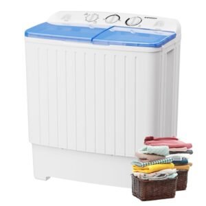 BANGSON Portable Washing Machine, Mini Twin Tub Washer and Dryer Combo with 17.6 lbs Large Capacity, Portable Washer for Apartment, Dorm, RV, Camping, Home, 25.6x14.2x28.8... BANGSON Portable Washing Machine, Mini Twin Tub Washer and Dryer Combo with 17.6 lbs Large Capacity, Portable Washer for Apartment, Dorm, RV, Camping, Home, 25.6x14.2x28.8...