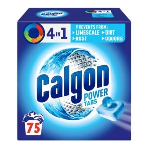Calgon 4-in-1 Washing Machine Cleaner and Water Softener Tablets, 75 Count, Removes Limescale, Residue, Dirt, Rust & Malodours, Deep Clean, XL Pack Size Calgon 4-in-1 Washing Machine Cleaner and Water Softener Tablets, 75 Count, Removes Limescale, Residue, Dirt, Rust & Malodours, Deep Clean, XL Pack Size