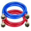 Cenipar 4FT Rubber Washing Machine Hoses Burst Proof 2 Pack For Hot and Cold Water 3/4" NPT Connection Water Supply Lines Fit for ALL Washing Machine Cenipar 4FT Rubber Washing Machine Hoses Burst Proof 2 Pack For Hot and Cold Water 3/4" NPT Connection Water Supply Lines Fit for ALL Washing Machine