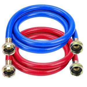 Cenipar 4FT Rubber Washing Machine Hoses Burst Proof 2 Pack For Hot and Cold Water 3/4" NPT Connection Water Supply Lines Fit for ALL Washing Machine Cenipar 4FT Rubber Washing Machine Hoses Burst Proof 2 Pack For Hot and Cold Water 3/4" NPT Connection Water Supply Lines Fit for ALL Washing Machine