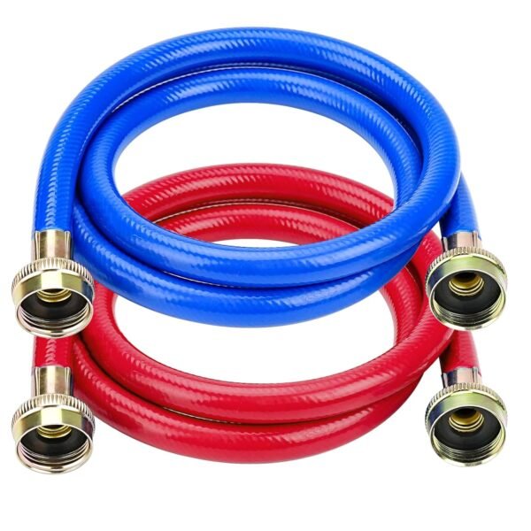 Cenipar 4FT Rubber Washing Machine Hoses Burst Proof 2 Pack For Hot and Cold Water 3/4" NPT Connection Water Supply Lines Fit for ALL Washing Machine Cenipar 4FT Rubber Washing Machine Hoses Burst Proof 2 Pack For Hot and Cold Water 3/4" NPT Connection Water Supply Lines Fit for ALL Washing Machine