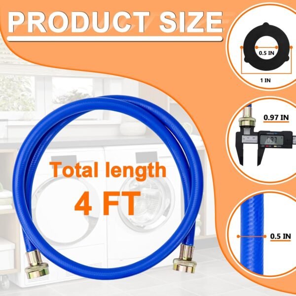 Cenipar 4FT Rubber Washing Machine Hoses Review Leak-Proof Hot Cold Water Lines Cenipar 4FT Rubber Washing Machine Hoses Review Leak-Proof Hot Cold Water Lines