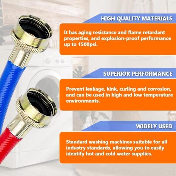 Cenipar 4FT Rubber Washing Machine Hoses Review Leak-Proof Hot Cold Water Lines Cenipar 4FT Rubber Washing Machine Hoses Review Leak-Proof Hot Cold Water Lines