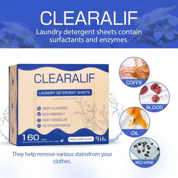 CLEARALIF Laundry Detergent Sheets Review Eco Friendly Powerful Clean Fresh Linen CLEARALIF Laundry Detergent Sheets Review Eco Friendly Powerful Clean Fresh Linen
