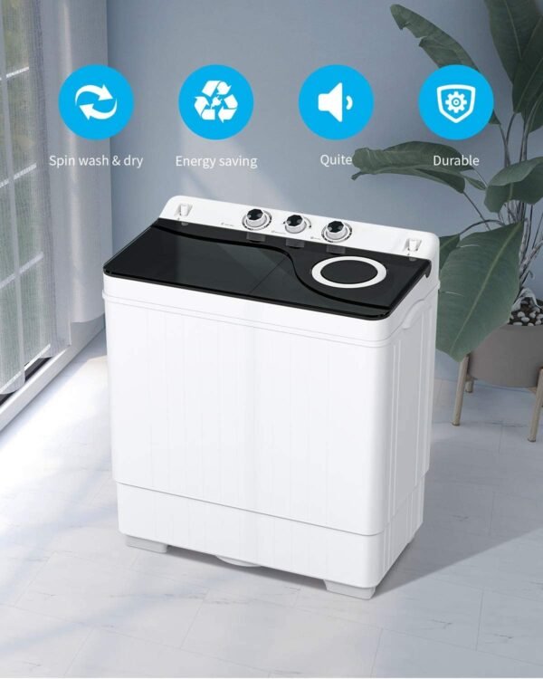 Compact Portable Washing Machine Review ROVSUN 26lbs Twin Tub for Easy Laundry Compact Portable Washing Machine Review ROVSUN 26lbs Twin Tub for Easy Laundry