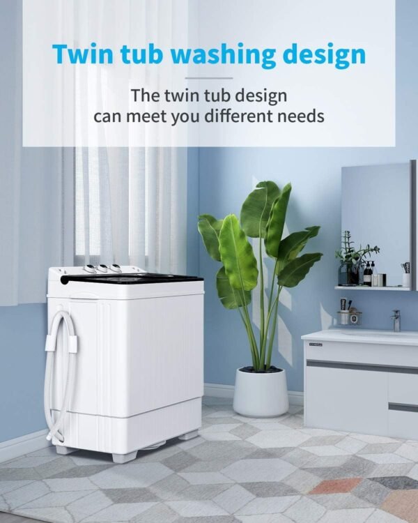 Compact Portable Washing Machine Review ROVSUN 26lbs Twin Tub for Easy Laundry Compact Portable Washing Machine Review ROVSUN 26lbs Twin Tub for Easy Laundry