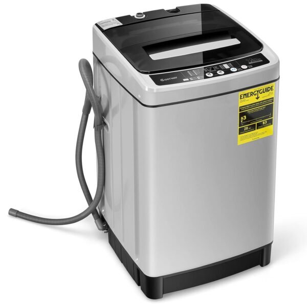 COSTWAY Portable Washing Machine, 11Lbs Capacity Full-automatic Washer with 8 Wash Programs, LED Display, 10 Water Levels, Compact Laundry Washer and Spinner Combo for Apartment... COSTWAY Portable Washing Machine, 11Lbs Capacity Full-automatic Washer with 8 Wash Programs, LED Display, 10 Water Levels, Compact Laundry Washer and Spinner Combo for Apartment...