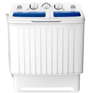 COSTWAY Portable Washing Machine, Twin Tub 20 Lbs Capacity, Washer(12 Lbs) and Spinner(8 Lbs), Durable Design, Timer Control, Compact Laundry Washer for RV, Apartments and... COSTWAY Portable Washing Machine, Twin Tub 20 Lbs Capacity, Washer(12 Lbs) and Spinner(8 Lbs), Durable Design, Timer Control, Compact Laundry Washer for RV, Apartments and...