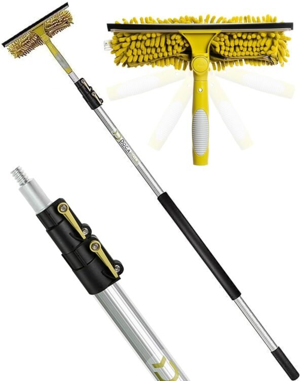 DOCA Telescoping Pole 5-12 Ft - Extension Pole for Cleaning, Feather Duster, Window Washing Kit, Paint Roller, Window Squeegee - High Reach Extendable Kit for Indoor & Outdoor -... DOCA Telescoping Pole 5-12 Ft - Extension Pole for Cleaning, Feather Duster, Window Washing Kit, Paint Roller, Window Squeegee - High Reach Extendable Kit for Indoor & Outdoor -...