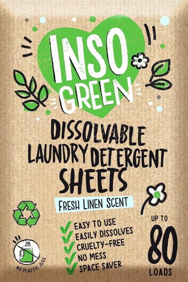 Eco Laundry Detergent Sheets - 80 Load Zero Plastic Jugs Washer Strips - No Mess, Space-Saving Travel Detergent - 40 User Friendly Sheets Eco Laundry Detergent Sheets - 80 Load Zero Plastic Jugs Washer Strips - No Mess, Space-Saving Travel Detergent - 40 User Friendly Sheets