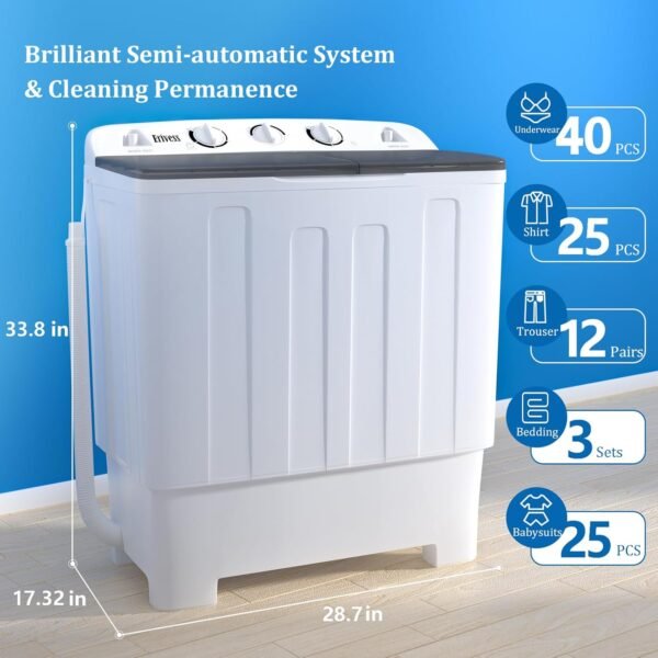 Erivess Portable Twin Tub Washing Machine Review: Compact Solution for Laundry Needs Erivess Portable Twin Tub Washing Machine Review: Compact Solution for Laundry Needs