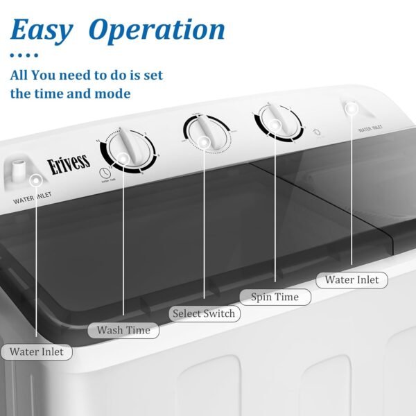 Erivess Portable Twin Tub Washing Machine Review: Compact Solution for Laundry Needs Erivess Portable Twin Tub Washing Machine Review: Compact Solution for Laundry Needs