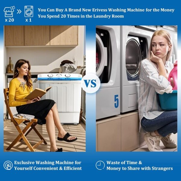 Erivess Portable Washing Machine Review: Compact Twin Tub for Effortless Laundry Erivess Portable Washing Machine Review: Compact Twin Tub for Effortless Laundry