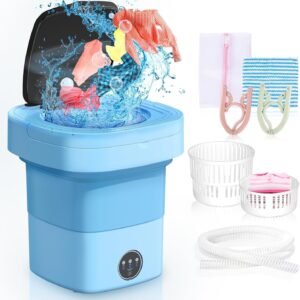 Folding Washing Machine, 11L Mini Washing Machine with 3 Cleaning Modes, Suitable for Baby Clothes, Underwear, Socks, Portable Washing Machine Folding Design Suitable for... Folding Washing Machine, 11L Mini Washing Machine with 3 Cleaning Modes, Suitable for Baby Clothes, Underwear, Socks, Portable Washing Machine Folding Design Suitable for...