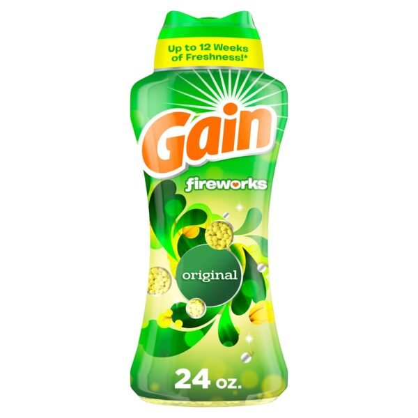 Gain Fireworks In-Wash Scent Booster Beads, Original, 24 oz, Laundry Scent Boosters, Gain Scent Booster Beads, Odor Eliminator Gain Fireworks In-Wash Scent Booster Beads, Original, 24 oz, Laundry Scent Boosters, Gain Scent Booster Beads, Odor Eliminator