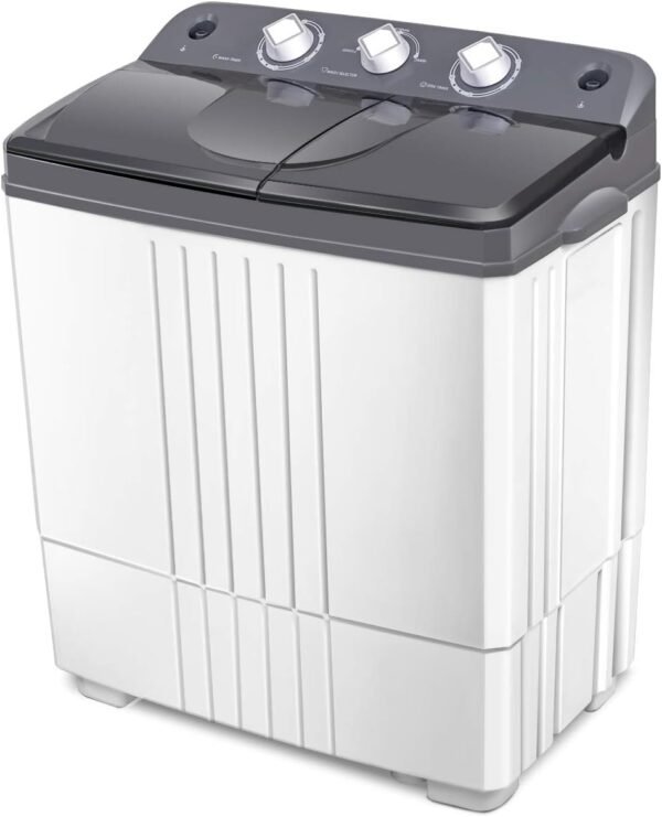 Giantex EP20313 Portable, 20lbs Capacity Combo, 12lbs Washer and 8lbs Spinner, Compact for Apartment RV, Gray & White Washing Machine Giantex EP20313 Portable, 20lbs Capacity Combo, 12lbs Washer and 8lbs Spinner, Compact for Apartment RV, Gray & White Washing Machine