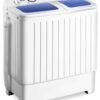 Giantex Portable Mini Compact Twin Tub Washing Machine 20lbs Washer Spain Spinner Portable Washing Machine, Blue+ White Giantex Portable Mini Compact Twin Tub Washing Machine 20lbs Washer Spain Spinner Portable Washing Machine, Blue+ White