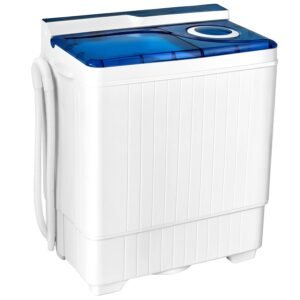 Giantex Washing Machine Semi-automatic, Twin Tub Washer with Spin Dryer, 26lbs Capacity, Built-in Drain Pump, Portable Laundry Washer, Compact Washing Machine for Apartment,... Giantex Washing Machine Semi-automatic, Twin Tub Washer with Spin Dryer, 26lbs Capacity, Built-in Drain Pump, Portable Laundry Washer, Compact Washing Machine for Apartment,...