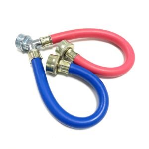 Hot Cold Washer Hose Rubber Y Mixer Plumbing Connector Burst Proof Water Line Hoses For All Washing Machine and Dryer, 3/4" Fittings, 1 FT Length Hot Cold Washer Hose Rubber Y Mixer Plumbing Connector Burst Proof Water Line Hoses For All Washing Machine and Dryer, 3/4" Fittings, 1 FT Length