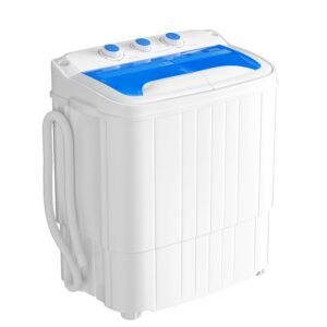 INTERGREAT Portable Twin Tub Washing Machine with Longer Hose, 16lbs Mini Compact Laundry Washer Machine with Drain Pump, Blue Semi-automatic Washer Combo for Dorms, Apartments INTERGREAT Portable Twin Tub Washing Machine with Longer Hose, 16lbs Mini Compact Laundry Washer Machine with Drain Pump, Blue Semi-automatic Washer Combo for Dorms, Apartments