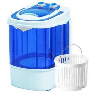 INTERGREAT Portable Washing Machine, 11 Lbs Mini Small Washer Machine, Single Tub Laundry Washer for Apartments, Dorms,Traveling, RV, Blue INTERGREAT Portable Washing Machine, 11 Lbs Mini Small Washer Machine, Single Tub Laundry Washer for Apartments, Dorms,Traveling, RV, Blue
