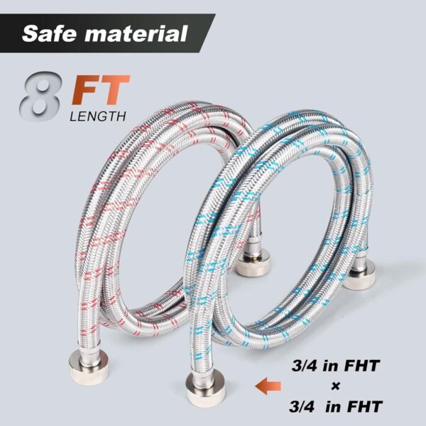 KEOKLE Stainless Steel Washing Machine Hoses Review Durable 8FT Hot Cold Water Supply KEOKLE Stainless Steel Washing Machine Hoses Review Durable 8FT Hot Cold Water Supply