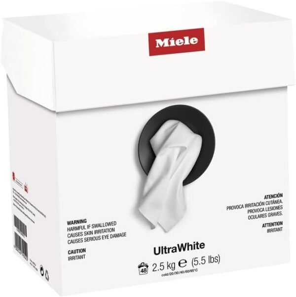 Miele Original UltraWhite Washing Machine Detergent Powder, Optimal Results on White and Colored Fabrics, Excellent Spot Removal, 5.5 lbs for Up to 48 Washes – 10459720 Miele Original UltraWhite Washing Machine Detergent Powder, Optimal Results on White and Colored Fabrics, Excellent Spot Removal, 5.5 lbs for Up to 48 Washes – 10459720