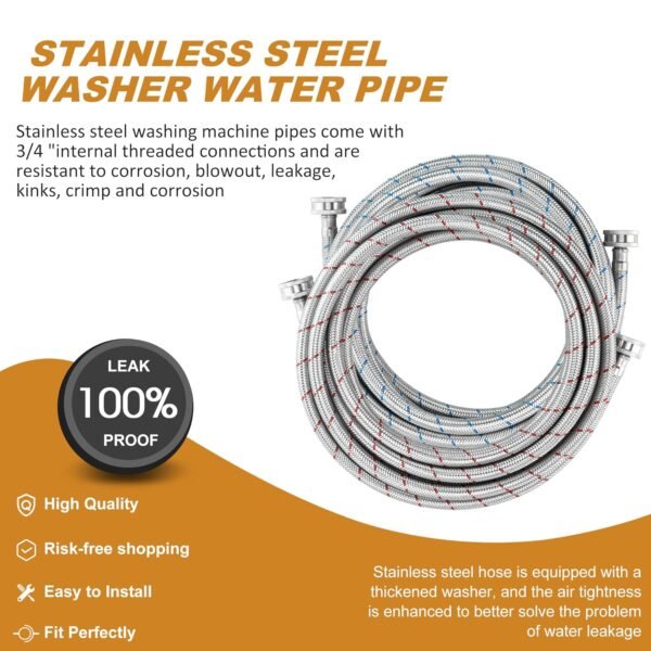 MIFLUS 15 FT Washing Machine Hose Review Durable Stainless Steel Water Supply Comparison MIFLUS 15 FT Washing Machine Hose Review Durable Stainless Steel Water Supply Comparison