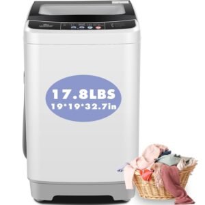 Nictemaw Portable Washing Machine, 17.8Lbs Capacity Full-Automatic Portable Washer, 2.4Cu.ft Washer and Dryer Combo with Drain Pump, 10 Programs 8 Water Levels Compact Laundry... Nictemaw Portable Washing Machine, 17.8Lbs Capacity Full-Automatic Portable Washer, 2.4Cu.ft Washer and Dryer Combo with Drain Pump, 10 Programs 8 Water Levels Compact Laundry...