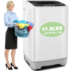 Nictemaw Portable Washing Machine, 17.8Lbs Capacity Portable Washer with Drain Pump, 10 Wash Programs 8 Water Levels, 2.4 Cu.ft Full-automatic Compact Washer Machine for... Nictemaw Portable Washing Machine, 17.8Lbs Capacity Portable Washer with Drain Pump, 10 Wash Programs 8 Water Levels, 2.4 Cu.ft Full-automatic Compact Washer Machine for...