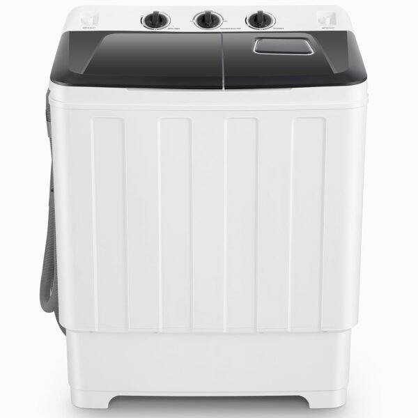 Nictemaw Portable Washing Machine 30Lbs Capacity Washer and Dryer Combo 2 In 1 Compact Twin Tub Laundry Washer (19Lbs) & Spinner (11Lbs) with Built-in Drain Pump, Time Control,... Nictemaw Portable Washing Machine 30Lbs Capacity Washer and Dryer Combo 2 In 1 Compact Twin Tub Laundry Washer (19Lbs) & Spinner (11Lbs) with Built-in Drain Pump, Time Control,...