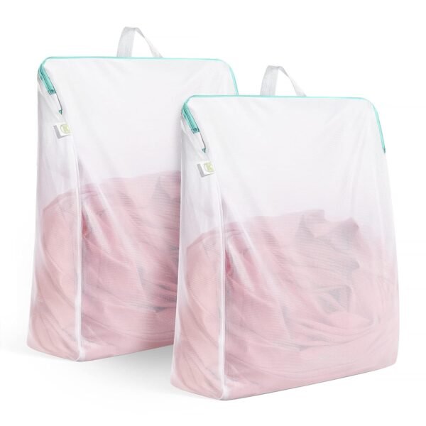 OTraki 20x24 Inch Laundry Bags Mesh Wash Bags 2 Pack Delicates Bag Lingerie Socks Sweater Washing Machine Mesh Laundry Bags with Handle Hanging for Home Travel Camping White OTraki 20x24 Inch Laundry Bags Mesh Wash Bags 2 Pack Delicates Bag Lingerie Socks Sweater Washing Machine Mesh Laundry Bags with Handle Hanging for Home Travel Camping White