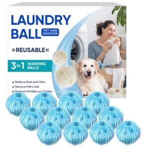Pet Hair Remover for Laundry, Reusable Hair Catcher,12 PCS Pet Hair Remover Balls for Washing Machine Reusable Hair Catcher for Dogs and Cats Pet Hair Remover for Laundry, Reusable Hair Catcher,12 PCS Pet Hair Remover Balls for Washing Machine Reusable Hair Catcher for Dogs and Cats
