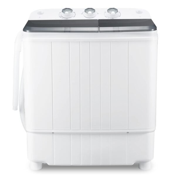 Portable Washing Machine 17.6Lbs Capacity Washer&Dryer Combo 2 In 1 Mini Compact Twin Tub Laundry Washer(11Lbs) & Spinner(6.6Lbs) with Gravity Drain Pump for Apartment,Dorms,RV... Portable Washing Machine 17.6Lbs Capacity Washer&Dryer Combo 2 In 1 Mini Compact Twin Tub Laundry Washer(11Lbs) & Spinner(6.6Lbs) with Gravity Drain Pump for Apartment,Dorms,RV...
