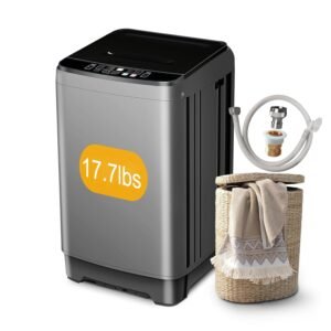 Portable Washing Machine 17.7lbs Full-Automatic Compact Washer Machine for Apartment, 10 Wash Program Small Portable Washer for Dorm, Apartment, RV, Home, Grey Portable Washing Machine 17.7lbs Full-Automatic Compact Washer Machine for Apartment, 10 Wash Program Small Portable Washer for Dorm, Apartment, RV, Home, Grey