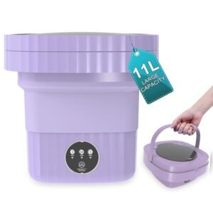 Portable Washing Machine, Mini Foldable Washer with Spin Dryer, 11L Collapsible Luandry Washer, Small Compact Lavadora Portatil for Baby Clothes, Underwear, Travel, Camping,... Portable Washing Machine, Mini Foldable Washer with Spin Dryer, 11L Collapsible Luandry Washer, Small Compact Lavadora Portatil for Baby Clothes, Underwear, Travel, Camping,...