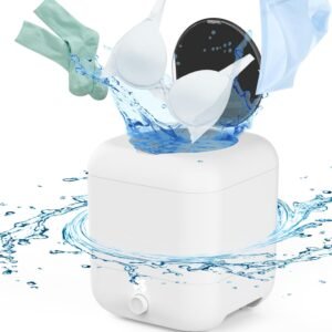 Portable Washing Machine, Rechargeable Cordless Mini Washing Machine with 2000mAh, Charge 1 Time and Up to Use 10 Times, 5L Portable Washer Machine for Baby Clothing, Underwear,... Portable Washing Machine, Rechargeable Cordless Mini Washing Machine with 2000mAh, Charge 1 Time and Up to Use 10 Times, 5L Portable Washer Machine for Baby Clothing, Underwear,...