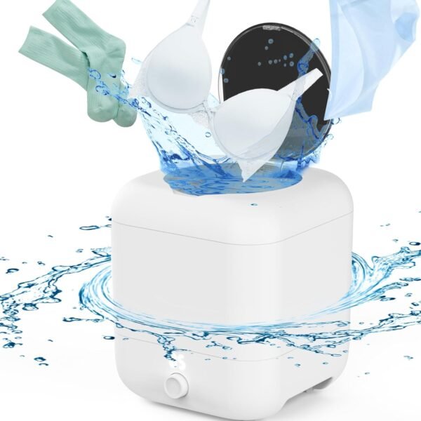 Portable Washing Machine, Rechargeable Cordless Mini Washing Machine with 2000mAh, Charge 1 Time and Up to Use 10 Times, 5L Portable Washer Machine for Baby Clothing, Underwear,... Portable Washing Machine, Rechargeable Cordless Mini Washing Machine with 2000mAh, Charge 1 Time and Up to Use 10 Times, 5L Portable Washer Machine for Baby Clothing, Underwear,...